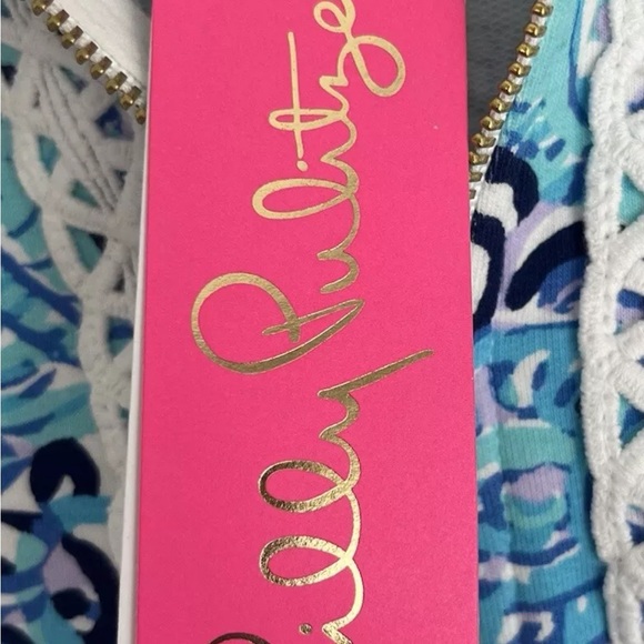 Lilly Pulitzer XS Light Aqua SPRITZ JANIE POPOVER 1/2 Zip Pullover Lace Trim NWT - Picture 6 of 8